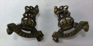 39 WW1 WW2 RAPC Officers Bronze Collar Badges