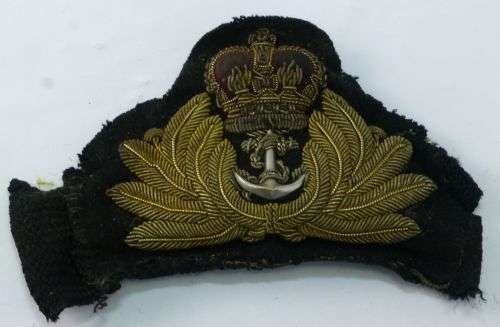 33 Post WW2 Royal Navy Officers Bullion Cap Badge — image 2