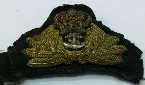 33 Post WW2 Royal Navy Officers Bullion Cap Badge — image 3
