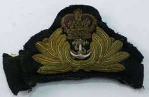 33 Post WW2 Royal Navy Officers Bullion Cap Badge