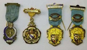 Group of 4 Male & Female Issue Masonic Medals