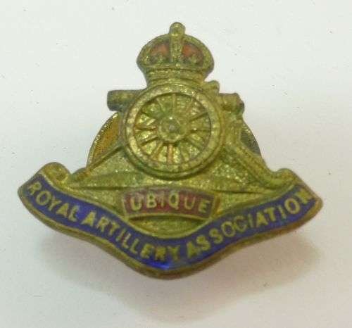 WW1 WW2 Royal Artillery Association Lapel Badge — image 2