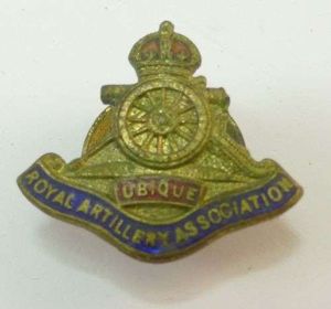 WW1 WW2 Royal Artillery Association Lapel Badge