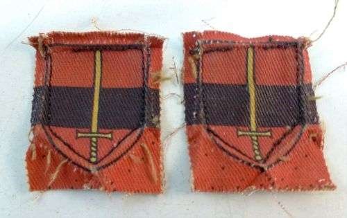 5 Pre WW2 Post WW2? Territorial Army Troops Printed Insignia — image 3