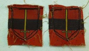 5 Pre WW2 Post WW2? Territorial Army Troops Printed Insignia