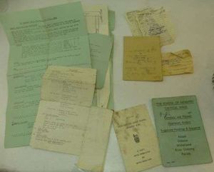 Group of late 1950s – 1960s paperwork, booklets etc