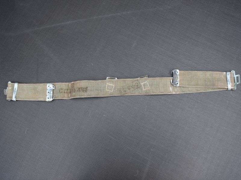 111) Unissued WW2 Pat Indian Made Pre Dyed Jungle Green Web Belt 1946 — image 2