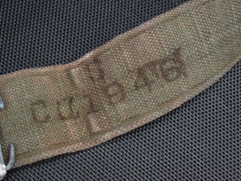 111) Unissued WW2 Pat Indian Made Pre Dyed Jungle Green Web Belt 1946 — image 4