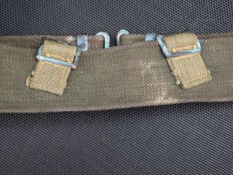 111) Unissued WW2 Pat Indian Made Pre Dyed Jungle Green Web Belt 1946 — image 6