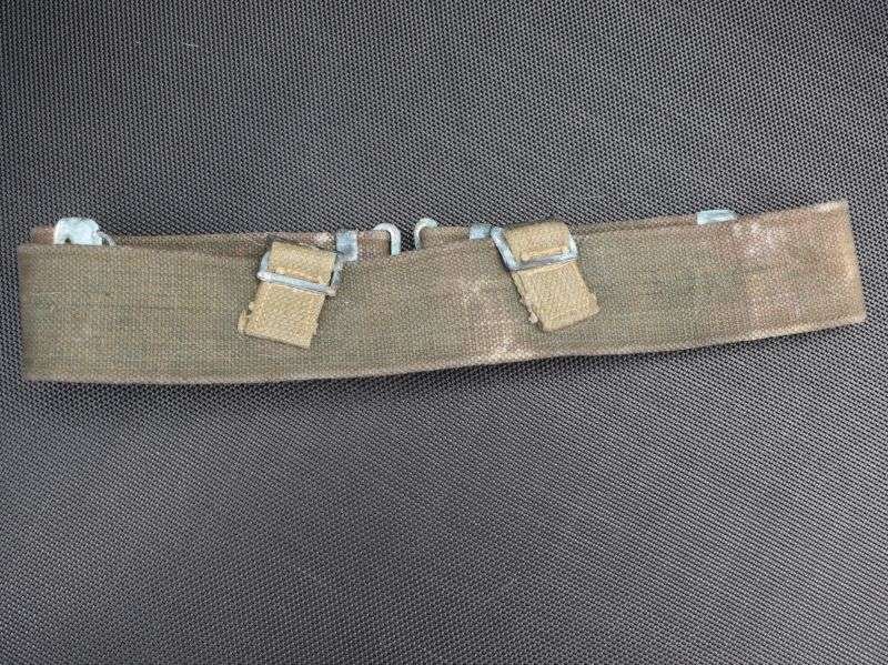 111) Unissued WW2 Pat Indian Made Pre Dyed Jungle Green Web Belt 1946 — image 7