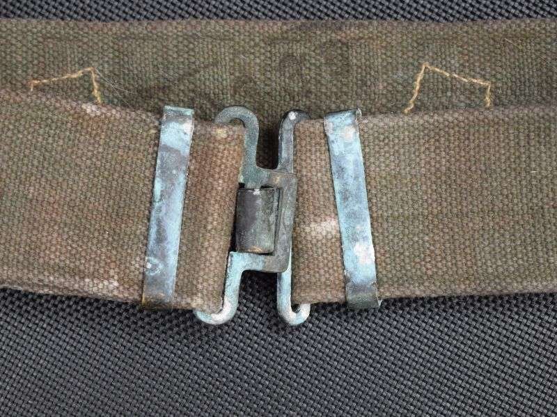 111) Unissued WW2 Pat Indian Made Pre Dyed Jungle Green Web Belt 1946 — image 8