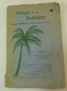 1918 Songs of an Islander Signed by Author