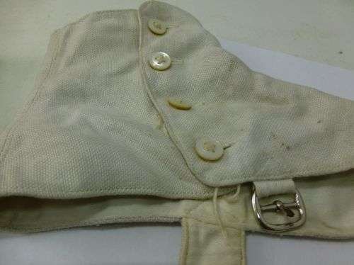Vintage Military? White Canvas Spats — image 4