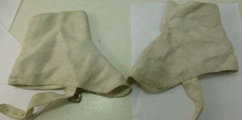 Vintage Military? White Canvas Spats — image 5
