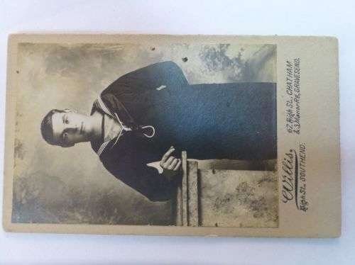 Small WW1 WW2 Studio Photo of Sailor — image 2