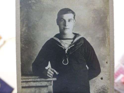 Small WW1 WW2 Studio Photo of Sailor — image 3