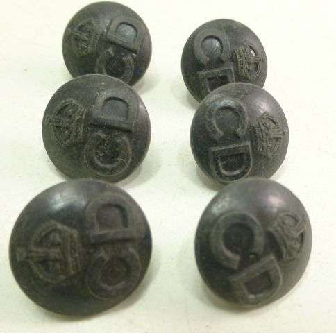 Set of 6 Small Civil Defence Buttons 17mm — image 2