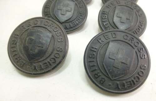 Set of 6 Large British Red Cross Society Buttons — image 3