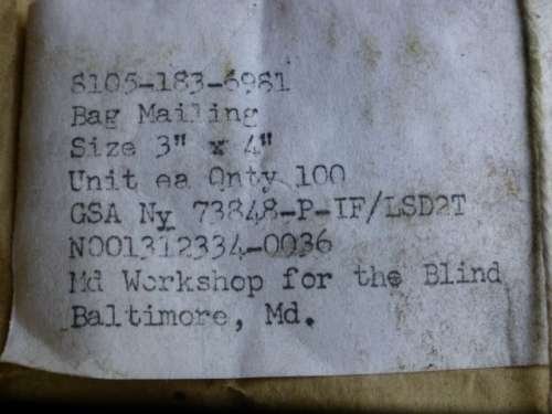 WW2? US Army Small Effects Postage Bag — image 5