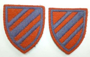 Unidentified WW2? Royal Engineers? Cloth Badge Pair