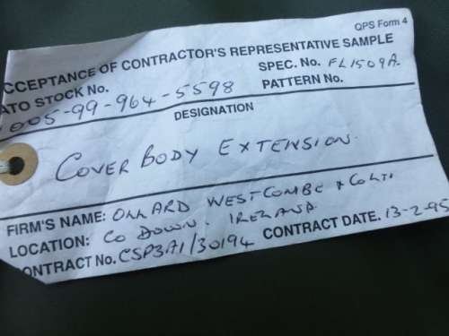 British Army Manufacturers Sample 30mm Gun Cover — image 9