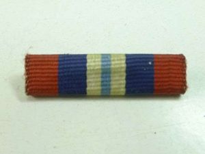 Un-identified WW2 Full Size Pin on Medal Ribbon