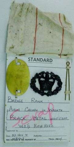 British Army Sealed Pattern Rifle Regiments WOII Badge — image 2