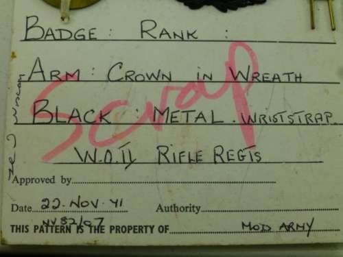 British Army Sealed Pattern Rifle Regiments WOII Badge — image 4