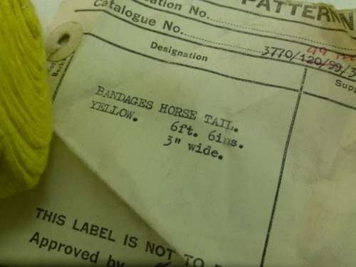 British Army Sealed Pattern Yellow Horse Tail Bandage — image 3