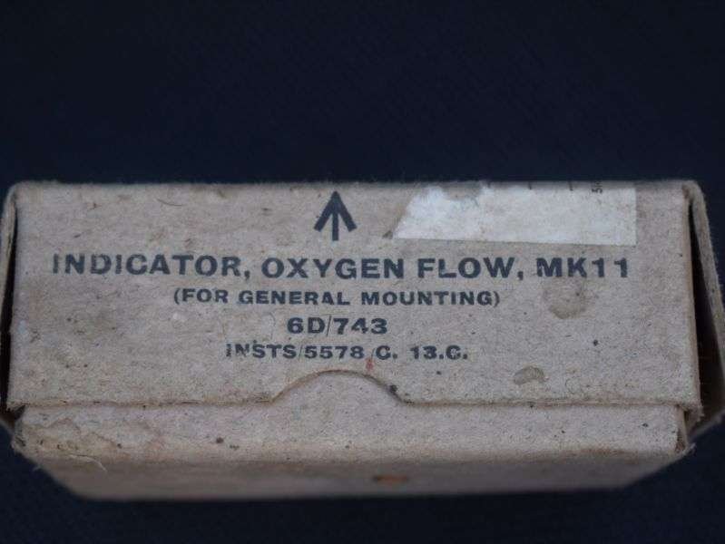 46) WW2 RAF Oxygen Flow Indicator MKII, 6D/743 In Original Box — image 7