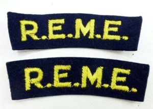 Original WW2 REME Cloth Shoulder Titles