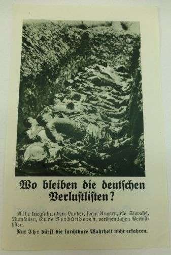 WW2 British Air Drop Leaflet In German Showing Mass Grave — image 2