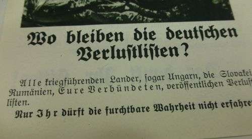 WW2 British Air Drop Leaflet In German Showing Mass Grave — image 4