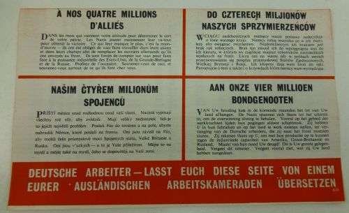 WW2 Brit Air Drop Leaflet German, French, Polish, Czech & Dutch — image 4
