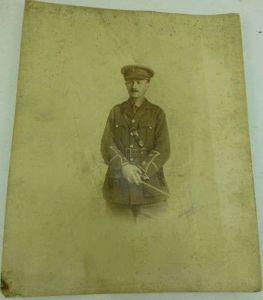 WW1 Portrait Photograph Of Lieutenant in the Essex Regiment