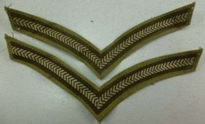 Original WW2 Printed Economy Lance Corporals Stripes
