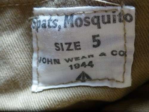 1944 Dated ATS Anti-Mosquito Spats — image 6