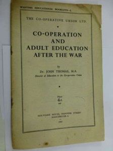 1943 Pamphlet Co-Operation & Adult Education After war