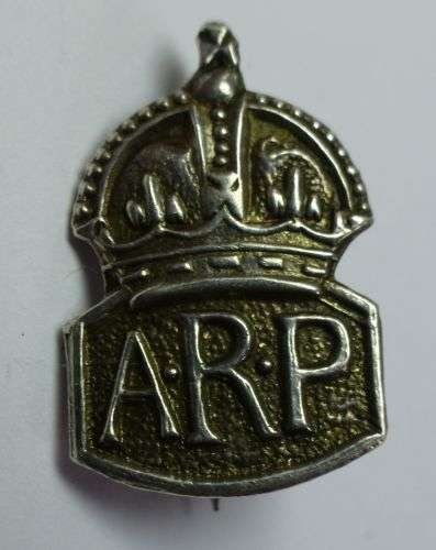 Miniature Quarter Size ARP Silver Pin Back Brooch — image 2