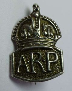 Miniature Quarter Size ARP Silver Pin Back Brooch