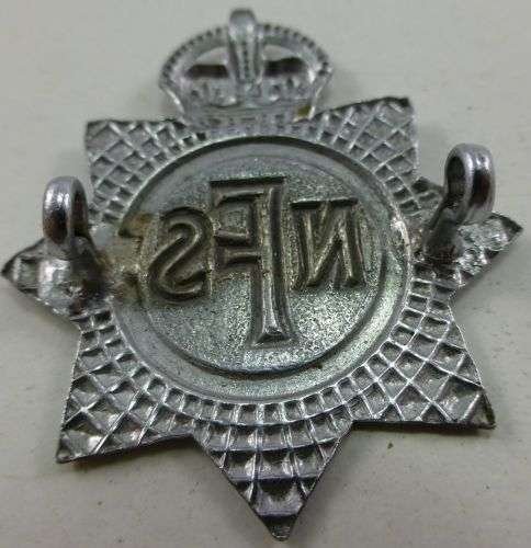 WW2 National Fire service Cap Badge with Hollow Back — image 3