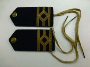 Unusual Early RN Officers Epaulettes RN Packet Service