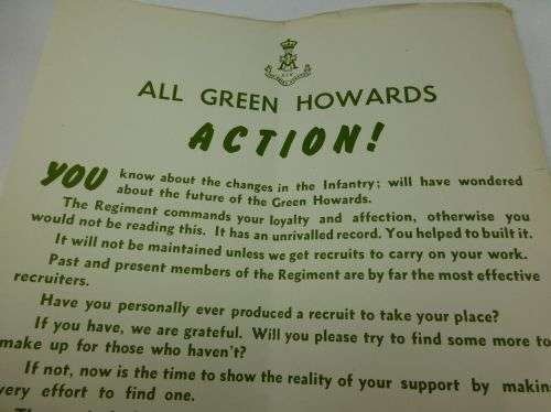 Small original Green Howards Recruiting Poster 1960s — image 3