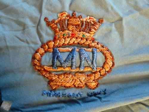 WW2 Coffee Table Cloth Embroidered with Naval Badges — image 3