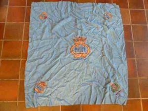 WW2 Coffee Table Cloth Embroidered with Naval Badges
