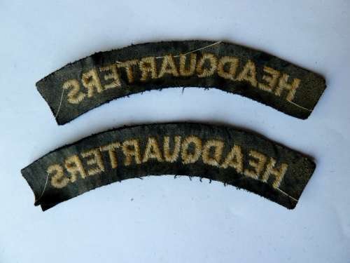 Original WW2 Civil Defence Shoulder Titles Headquarters — image 3