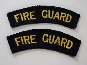 7) Excellent Original WW2 Civil Defence Fire Guard Cloth Shoulder …
