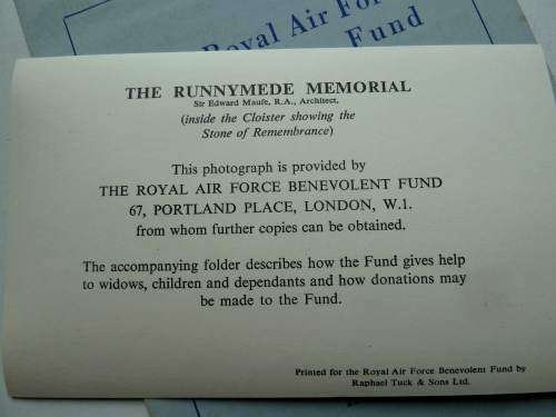 The Royal Air Force Benevolent Fund Pamphlet & Post Card — image 7