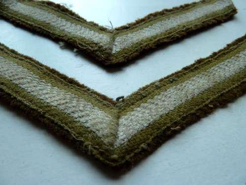WW1 WW2? Hand Painted Lance Corporal Rank Stripes Pair — image 3