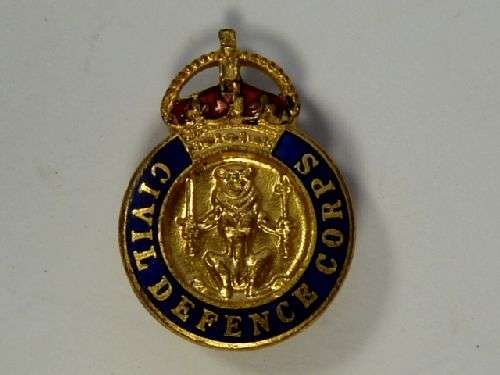 Civil Defence Corps Enamelled Lapel Badge — image 2